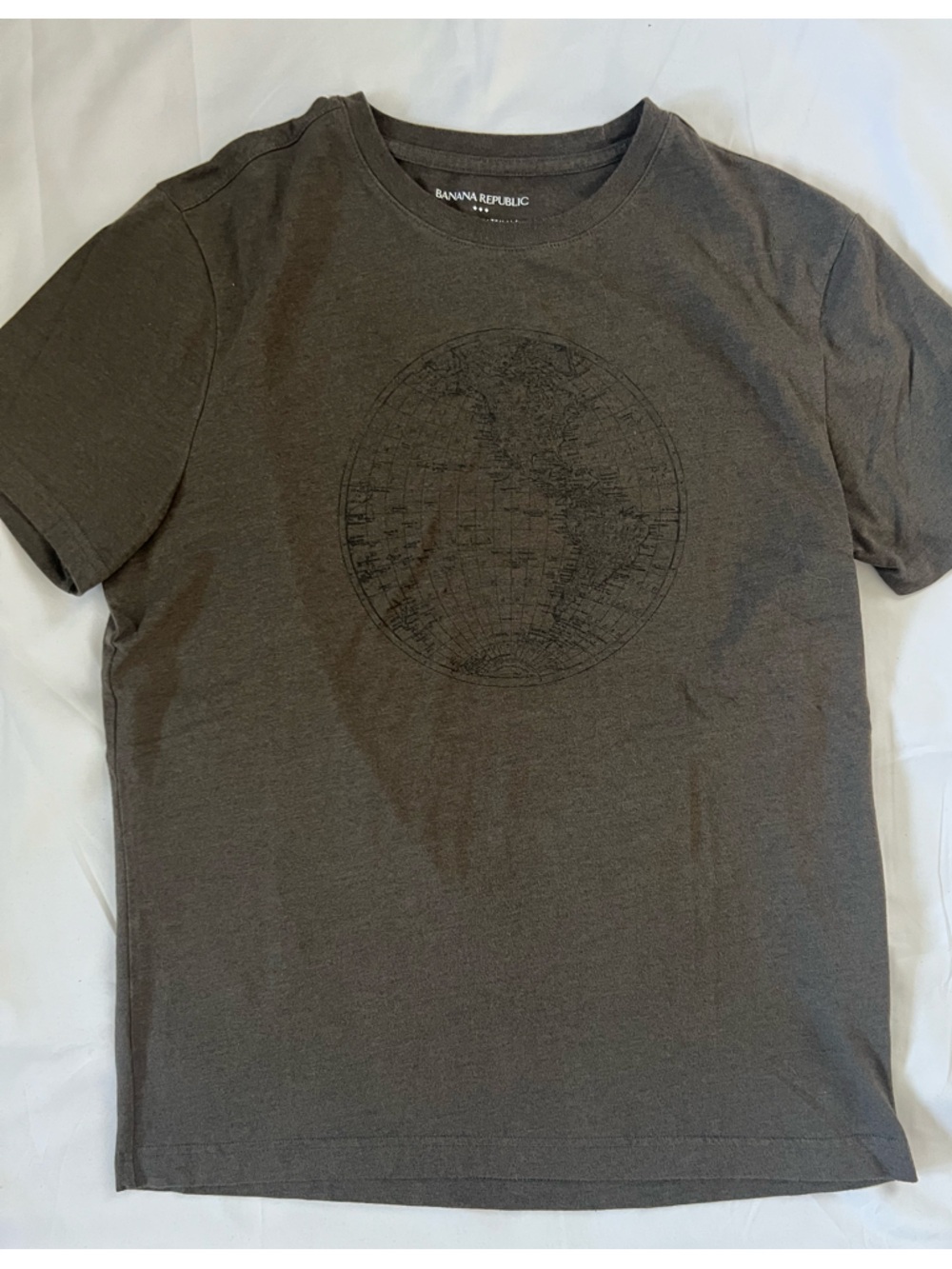 Banana Republic Men's Dark Olive Graphic Tee